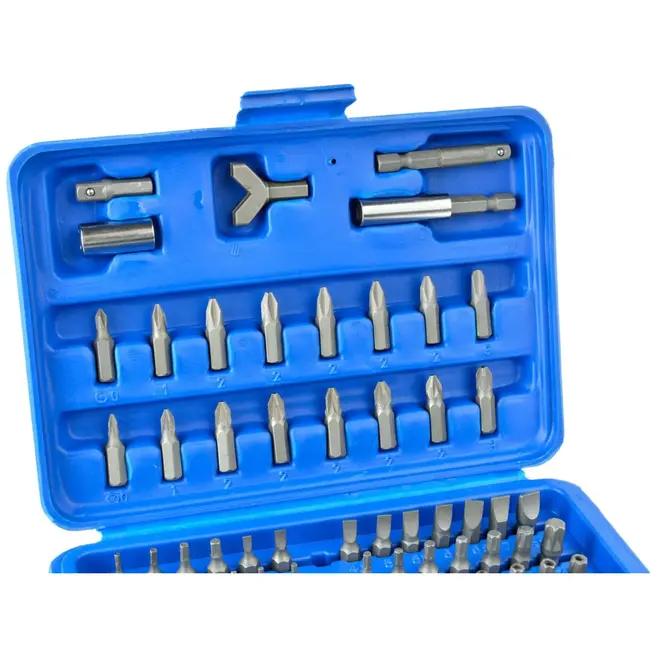 GEKO Schroevendraaier Bitset - 100-delig - Carbon Staal - Inclusief Magnetische Houder en Draagkoffer