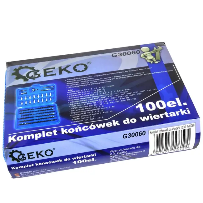 GEKO Schroevendraaier Bitset - 100-delig - Carbon Staal - Inclusief Magnetische Houder en Draagkoffer