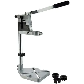 GEKO Universele boorstandaard - Precieze bediening - 60 mm werkbereik - 250 mm hoogte - IJzeren basis