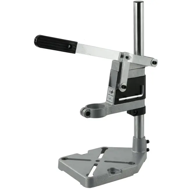 GEKO Universele boorstandaard - Precieze bediening - 60 mm werkbereik - 250 mm hoogte - IJzeren basis