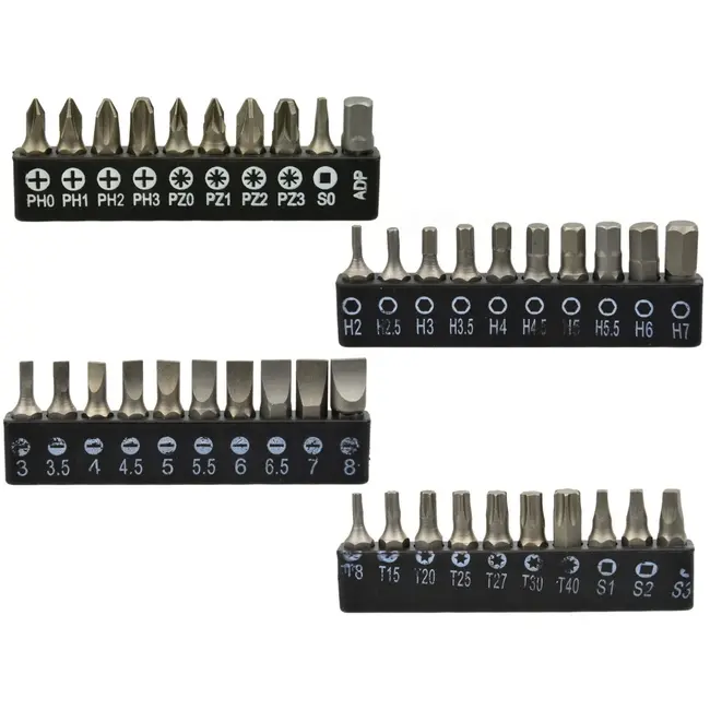 GEKO 59-delige schroevendraaierset - veelzijdig - zwart-geel - CRV staal