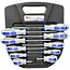 GEKO 10-delige schroevendraaierset - CrV staal - Magnetische punten - Ergonomische handgreep - Blauw-grijs