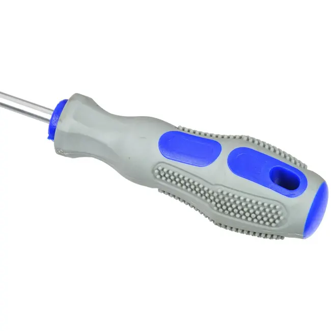 GEKO 10-delige schroevendraaierset - CrV staal - Magnetische punten - Ergonomische handgreep - Blauw-grijs