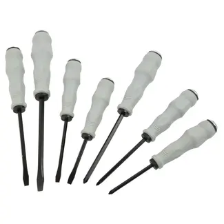 GEKO Set van 7 schroevendraaiers - CrV staal - Ergonomisch - Voor hamergebruik