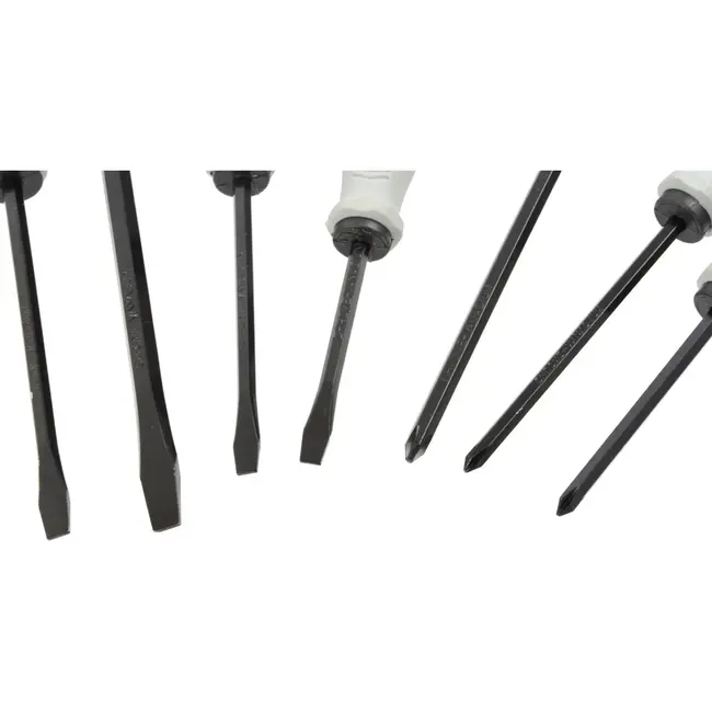 GEKO Set van 7 schroevendraaiers - CrV staal - Ergonomisch - Voor hamergebruik