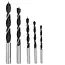 GEKO Houtboorset - 5-delig - Spiraalvormig - 4-10 mm - Staal