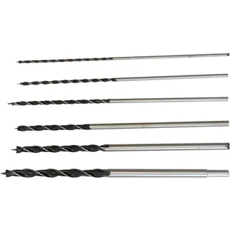 GEKO Houtborenset - Spiraalvormig - Staal - 300 mm - 6-delig