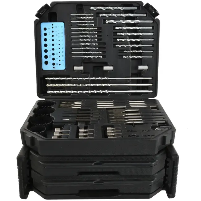 GEKO 300-delige boorset - Metaal, hout en beton - Inclusief titanium en chroom-vanadium bits