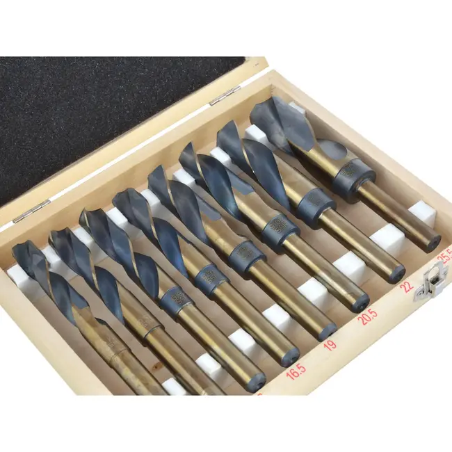 GEKO HSS met kobalt - Twistborenset - 8-delig - Precisie en duurzaamheid - 14-25,5 mm