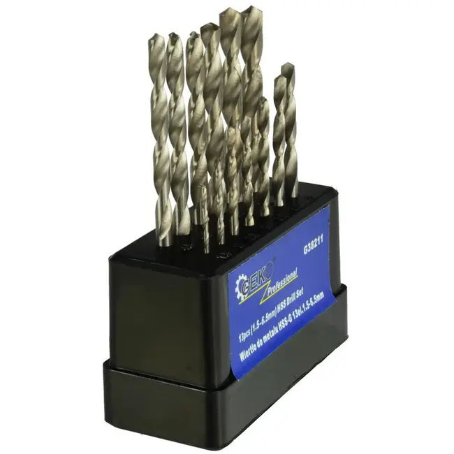 GEKO Metaalborenset - HSS Staal - 13-delig - 1.5-6.5 mm - Praktisch Opbergdoosje