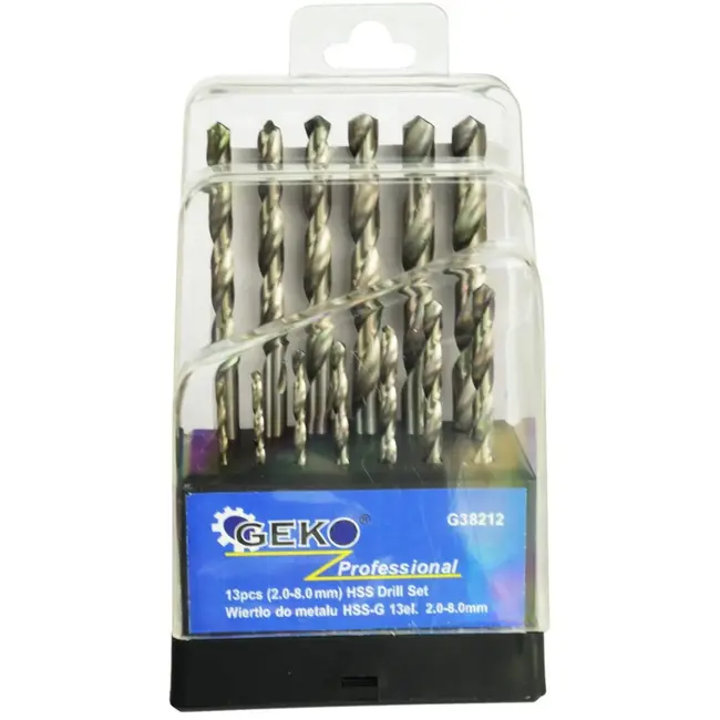 GEKO Metaalborenset - HSS Staal - 2-8 mm - 13-delig - Praktisch Opbergdoosje