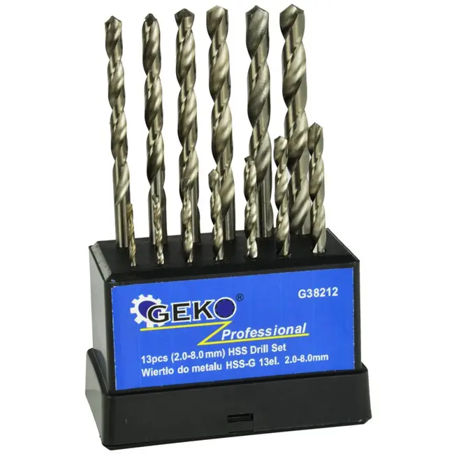 GEKO Metaalborenset - HSS Staal - 2-8 mm - 13-delig - Praktisch Opbergdoosje