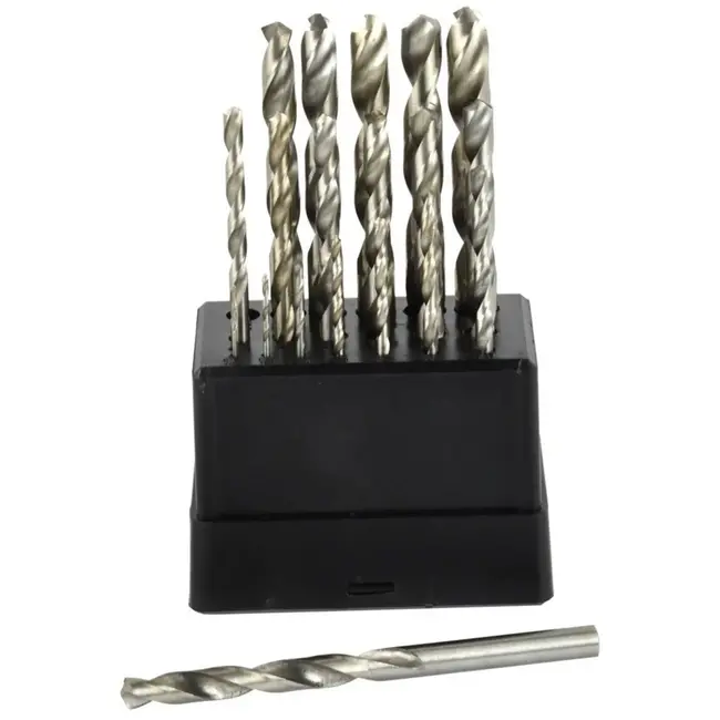 GEKO Metalen boorbits - HSS staal - 19-delig - 1-10 mm - Praktische opbergdoos