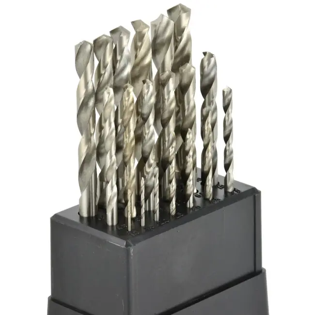 GEKO Metalen boorbits - HSS staal - 19-delig - 1-10 mm - Praktische opbergdoos