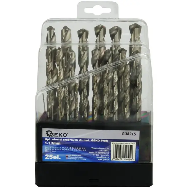 GEKO HSS metaalborenset - 25 stuks - 1-13 mm - Precisie en duurzaamheid
