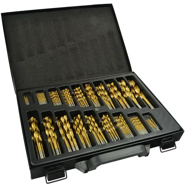 GEKO 170-delige boorset - HSS titanium gecoat - Diverse maten