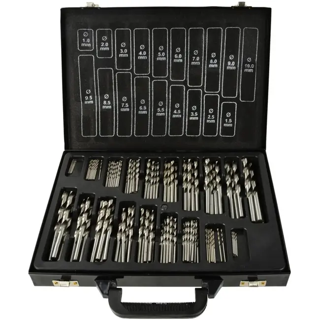 GEKO 170-delige HSS borenset - Diverse maten - Geschikt voor metaalbewerking