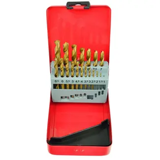 GEKO Titanium gecoate metaalborenset - 19 stuks - 1-10 mm - HSS staal
