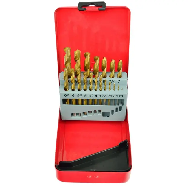 GEKO Titanium gecoate metaalborenset - 19 stuks - 1-10 mm - HSS staal