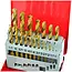 GEKO Titanium gecoate metaalborenset - 19 stuks - 1-10 mm - HSS staal