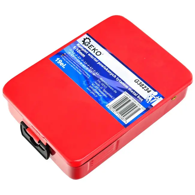 GEKO Titanium gecoate metaalborenset - 19 stuks - 1-10 mm - HSS staal