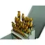 GEKO 28-delige metaalborenset - titanium coating - HSS staal - 1,5-13 mm - metaalbox