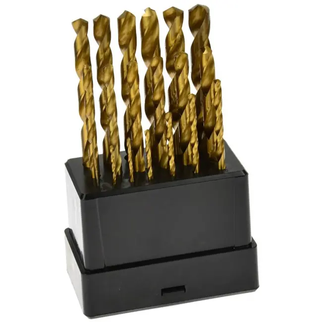 GEKO HSS-metaalborenset - Titaniumcoating - 19-delig - 1-10 mm
