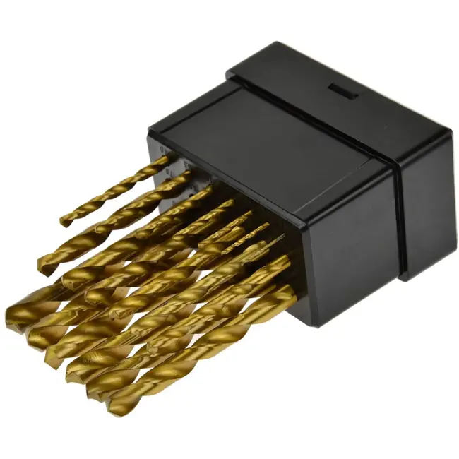 GEKO HSS-metaalborenset - Titaniumcoating - 19-delig - 1-10 mm