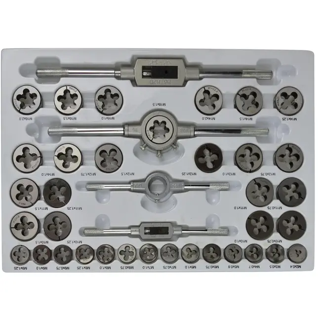 GEKO 110-delige metrische tap- en snijset - M2-M18 - Inclusief metalen koffer