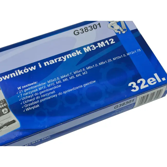 GEKO Taps en snijplaten set - M3-M12 - 32-delig - Hoogwaardige staal - Inclusief accessoires