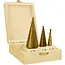 GEKO Set van 3 stapsboren - Titanium coating - 4-32 mm - Voor metaal en staal