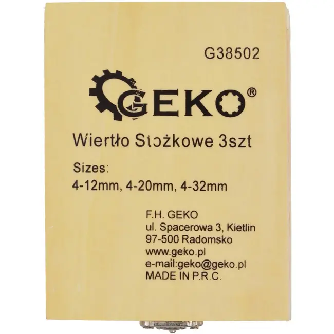 GEKO Set van 3 stapsboren - Titanium coating - 4-32 mm - Voor metaal en staal