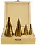 GEKO Stepboor set - Titanium coating - 4 stuks - Ø4-39 mm - HSS staal