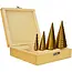 GEKO Stepboor set - Titanium coating - 4 stuks - Ø4-39 mm - HSS staal