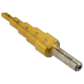 GEKO Stappenboor - Titaniumcoating - 4-12 mm - Voor metaal en staal