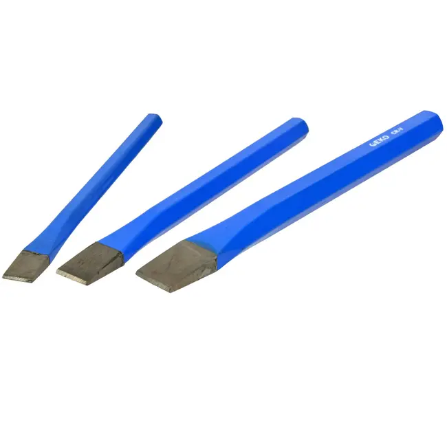 GEKO 12-delige beitel- en priemset - CR-V staal - Inclusief opbergetui