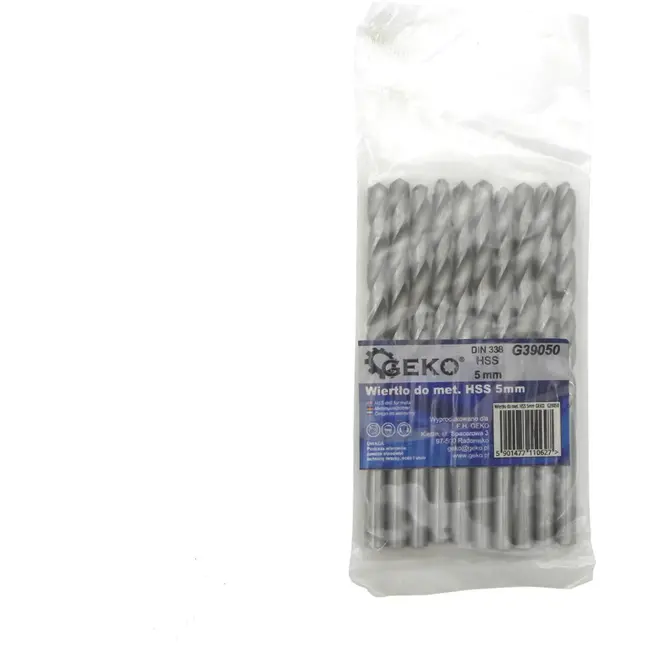 GEKO Metaalboor - HSS - Snel boren - 5 mm - 10 stuks