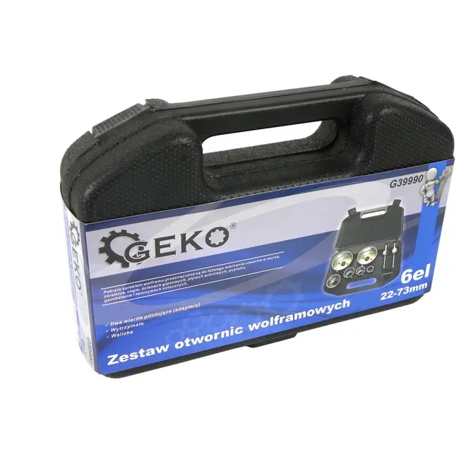 GEKO Gatenzaagset - 6-delig - Carbide Coating - 22-73mm - Inclusief Koffer