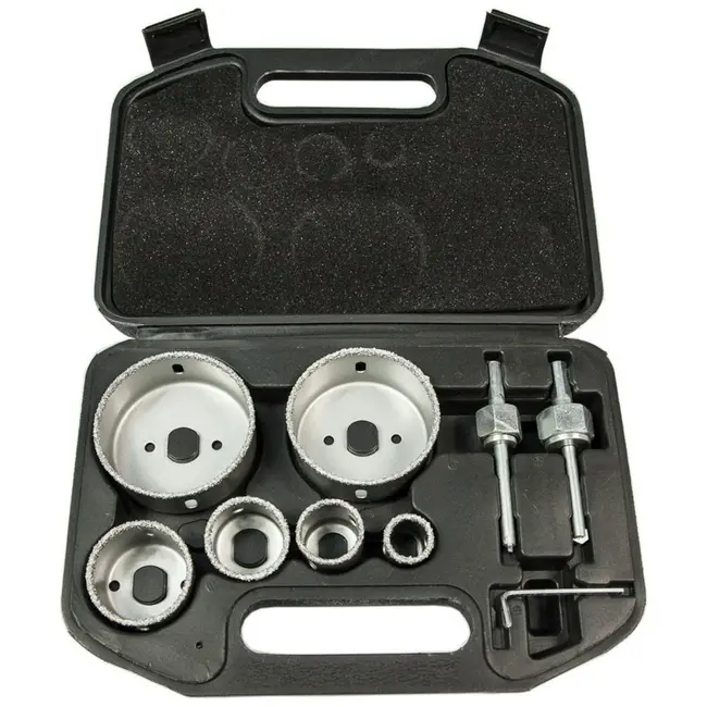 GEKO Gatenzaagset - 6-delig - Carbide Coating - 22-73mm - Inclusief Koffer