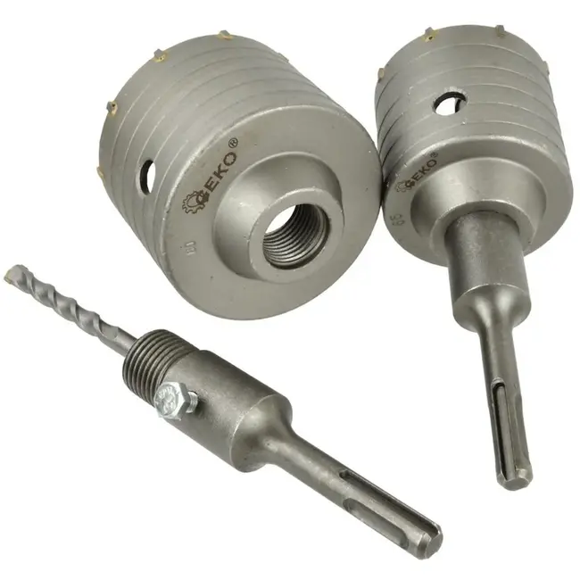 GEKO Holle hamerboor - SDS Plus - 65 en 80 mm - Voor beton en gipsplaten