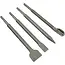 GEKO Beitelset - SDS Plus - 4-delig - 250 mm - Duurzame Staalconstructie