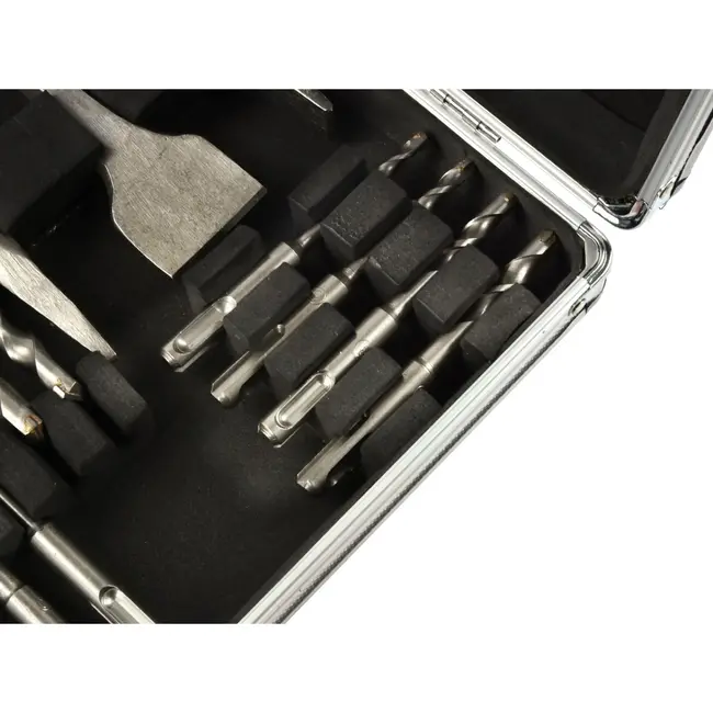GEKO Boor- en beitelset - SDS PLUS - 17-delig - Inclusief opbergkoffer