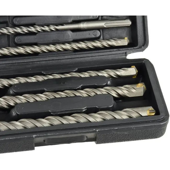 GEKO SDS Plus hamerborenset - 11-delig - Voor steen en beton - Langere levensduur