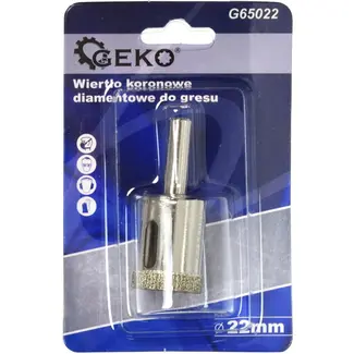 GEKO Diamantboor voor tegels - 22mm - Set van 3 - Voor nat boren