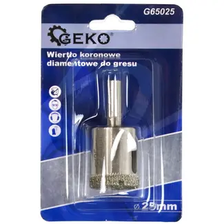 GEKO Diamantboor voor tegels - 25mm - Set van 2 - Geschikt voor nat boren