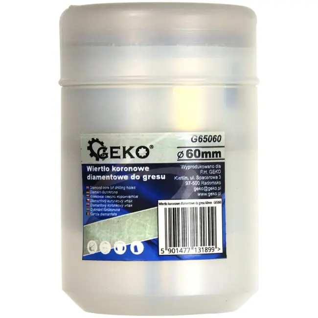 GEKO Diamantboor voor tegels - 60mm - Geschikt voor nat boren - Voor harde materialen