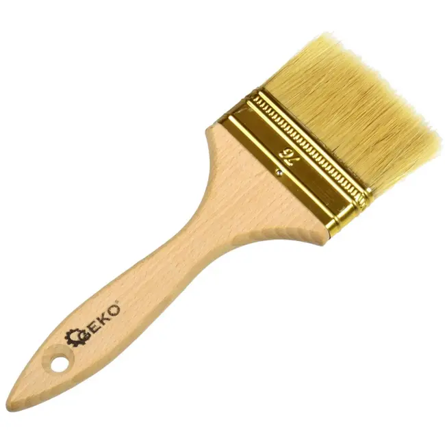 GEKO Universele verfkwast - 76 mm - Houten handvat - Gemengde haren
