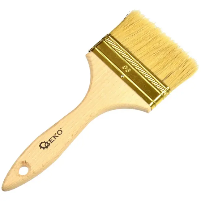 GEKO Universele verfkwast - 90mm - Natuurlijke en synthetische haren - Houten handvat