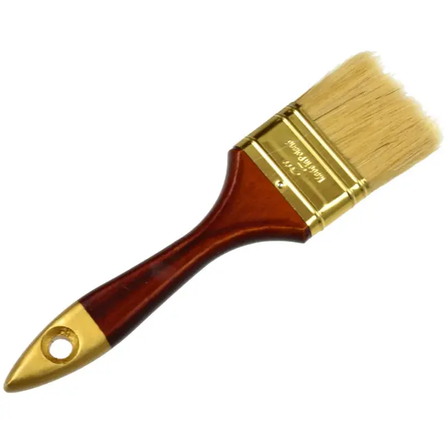 GEKO Universele verfkwast - 100% natuurlijk haar - Houten handvat - Metaal ferrule - 50 mm