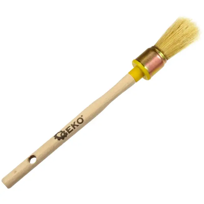 GEKO Ronde verfkwast - 100% natuurlijke haren - 20 mm - Houten handvat